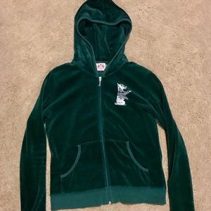 Juicy couture velour hunter green jacket
